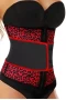 Women‘s Red Neoprene Leopard Waist Cincher