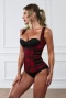 Women‘s Red Leopard Latex Underbust Sport Girdle Waist Trainer