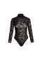 Women's Elegant See Through Long Sleeve Skinny Bodysuit