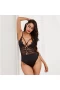 V-neck Cross Sexy See Through Women Teddy Lingerie